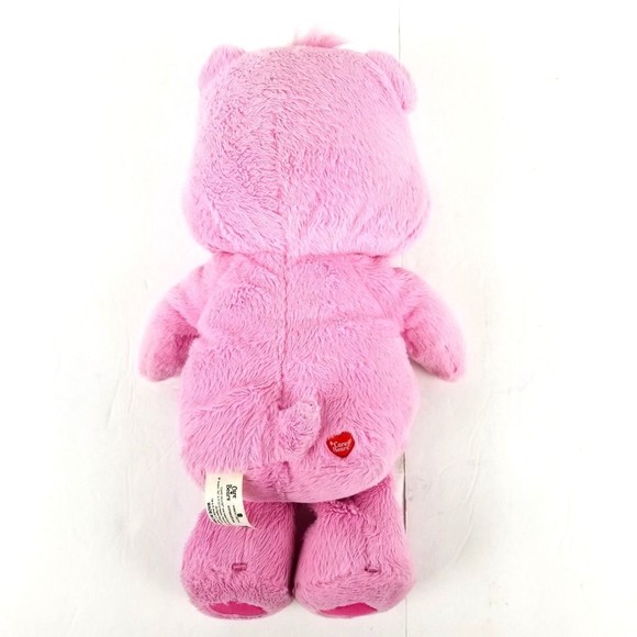 Care Bear Pink Rainbow Hasbro American Greetings Hearts 13 Inch Plush Toy GOOD - Picture 5 of 9